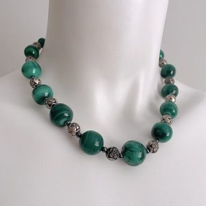 Green malachite necklace